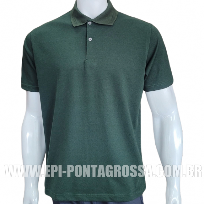 CAMISA GOLA POLO MASCULINA VERDE MUSGO