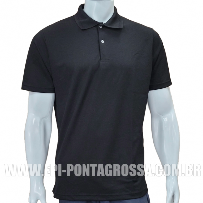 CAMISA GOLA POLO MASCULINA PRETA